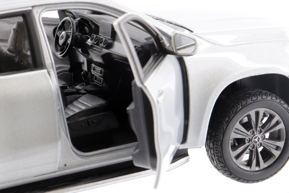 Mercedes-Benz X-Class Pickup Truck, Silver - Welly 24100WSV - 1/27 scale Diecast Model Toy Car