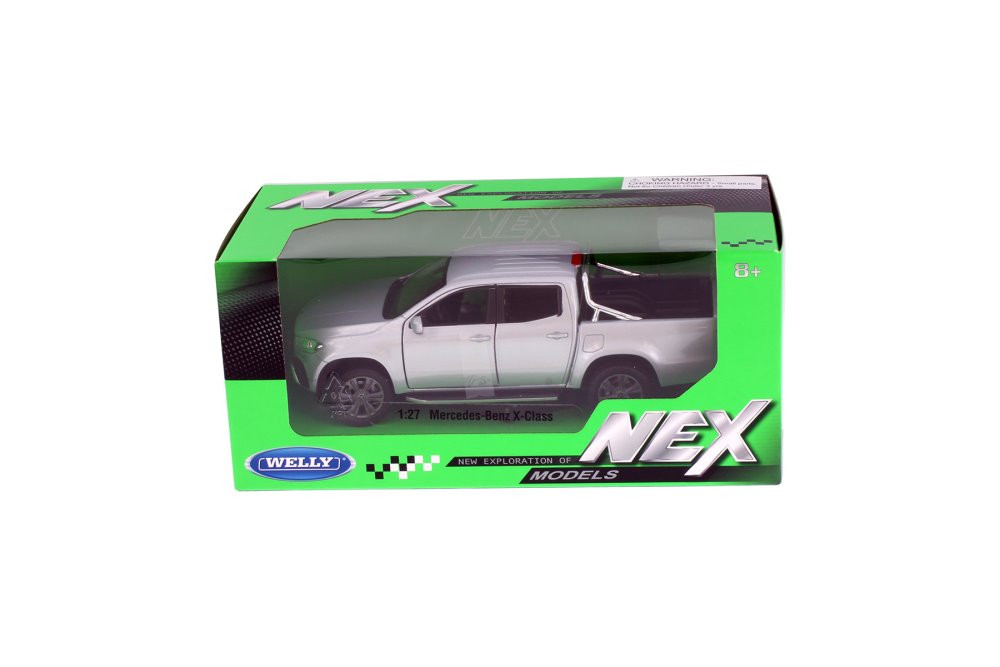 Mercedes-Benz X-Class Pickup Truck, Silver - Welly 24100WSV - 1/27 scale Diecast Model Toy Car