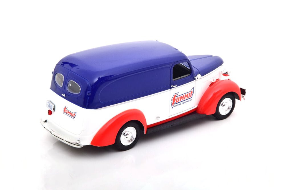 1939 Chevy Panel Truck - Summit Racing Equipment, Red - Greenlight 85061 - 1/24 scale Diecast Car