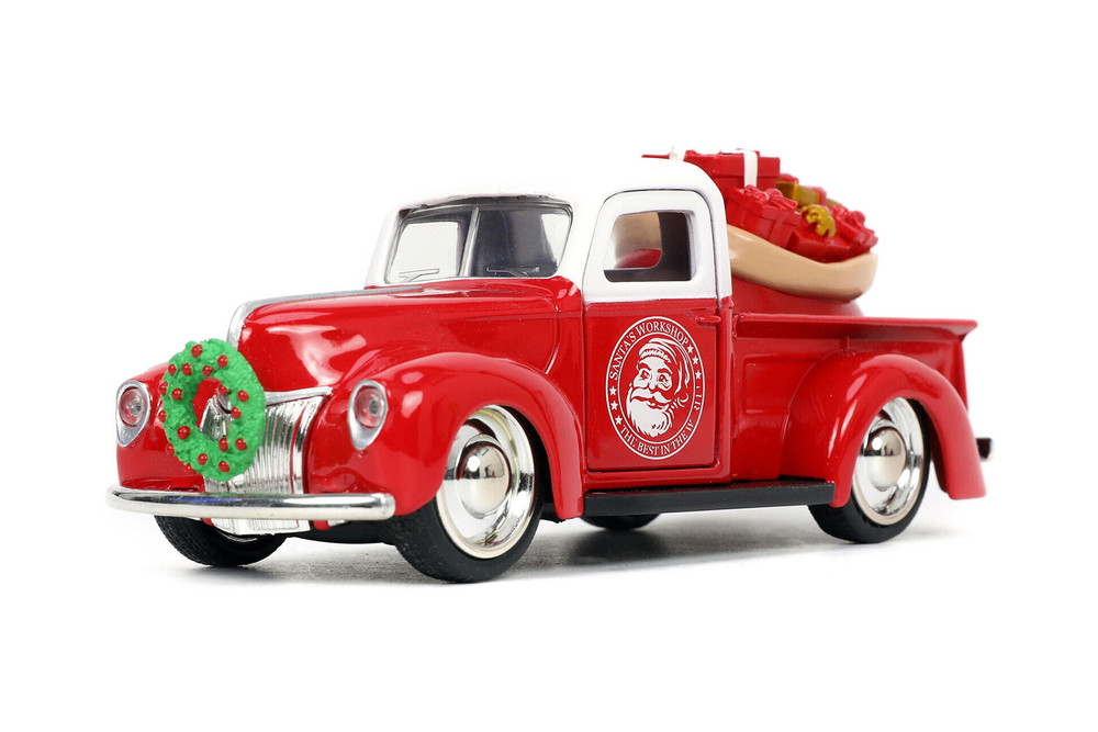 Mr. & Mrs. Santa Claus Twin Pack, Red/White - Jada Toys 34441 - Diecast Model Toy Car