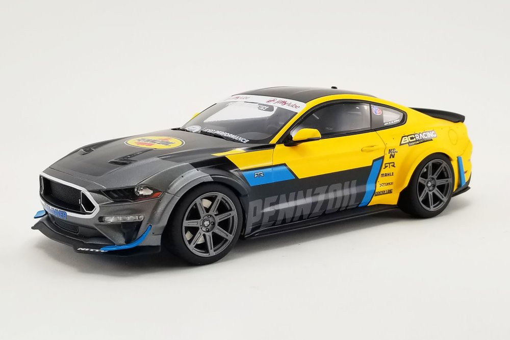 2021 Ford Mustang RTR Spec 5 Widebody, Black/Yellow - GT Spirit US056 - 1/18 scale Resin Car