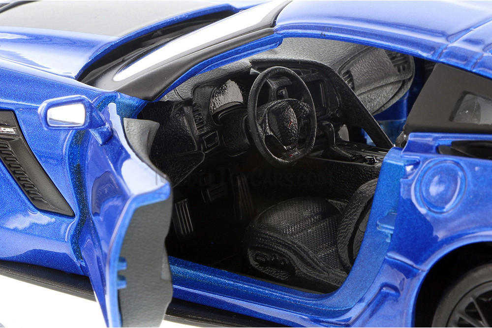 2015 Chevy Corvette Z06, Blue - Maisto 34133 - 1/24 Scale Diecast Model Toy Car (Brand New, but NOT IN BOX)