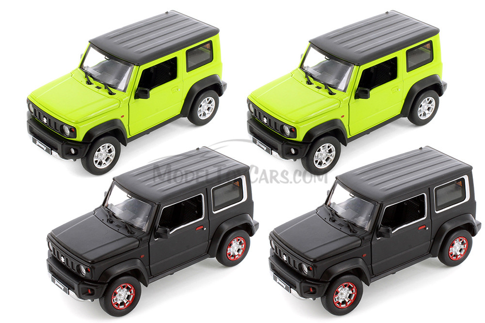 Showcasts Suzuki Jimny Diecast Car Set - Box of 4 1/24 scale Diecast Model Cars, Assorted Colors