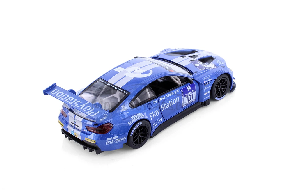 Showcasts BMW M6 GT3 Diecast Car Set - Box of 4 1/24 scale Diecast Model Cars, Assorted Colors