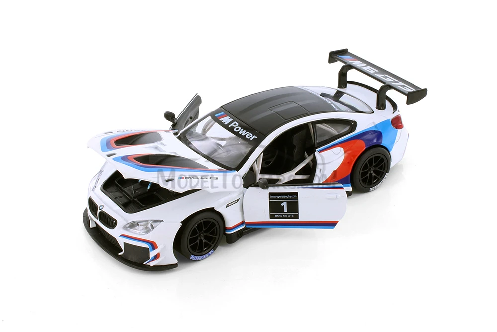 Showcasts BMW M6 GT3 Diecast Car Set - Box of 4 1/24 scale Diecast Model Cars, Assorted Colors