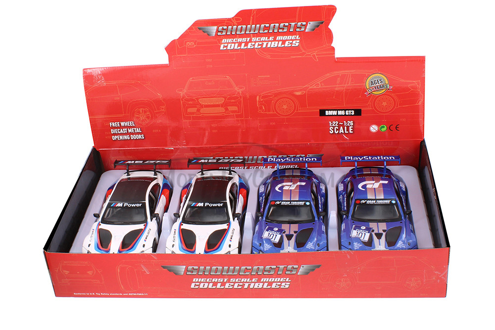 Showcasts BMW M6 GT3 Diecast Car Set - Box of 4 1/24 scale Diecast