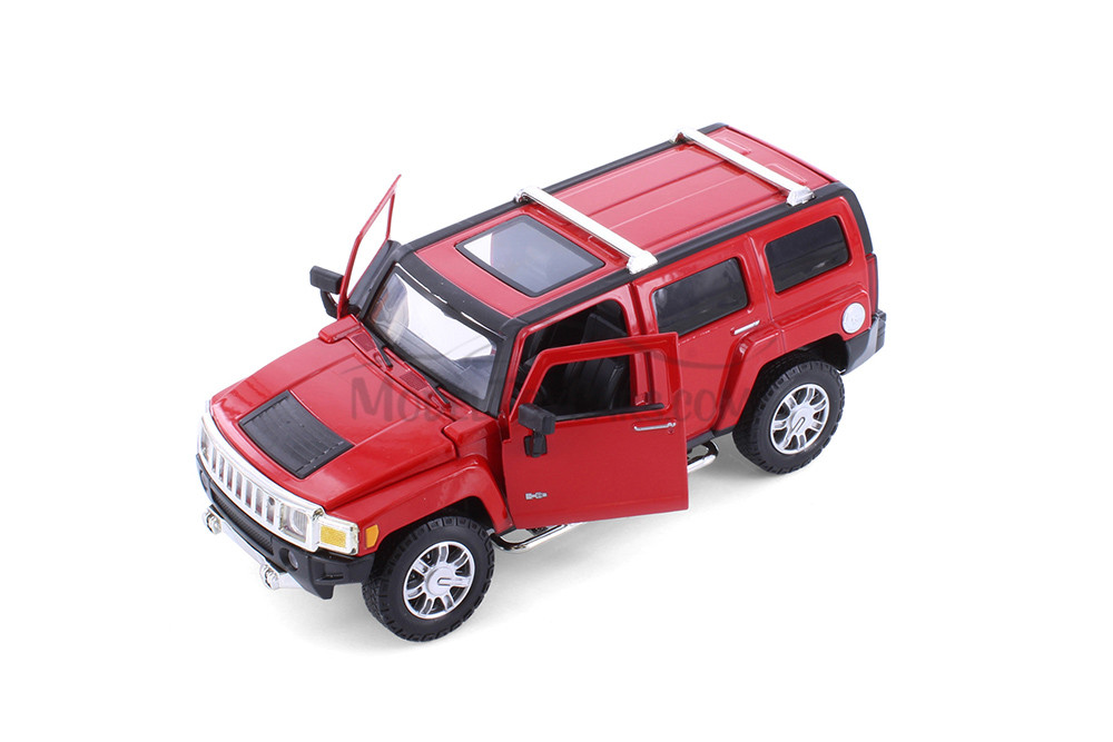 Showcasts Hummer H3 Diecast Car Set - Box of 4 1/24 scale Diecast Model Cars, Assorted Colors