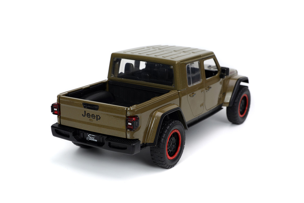 2020 Jeep Gladiator Rubicon w/Extra Wheels, Dark Green Jada Toys