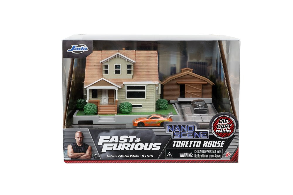 Fast & Furious Dom's House Diorama Set, Multi- - Jada Toys 33668 - 1/65 scale Diorama