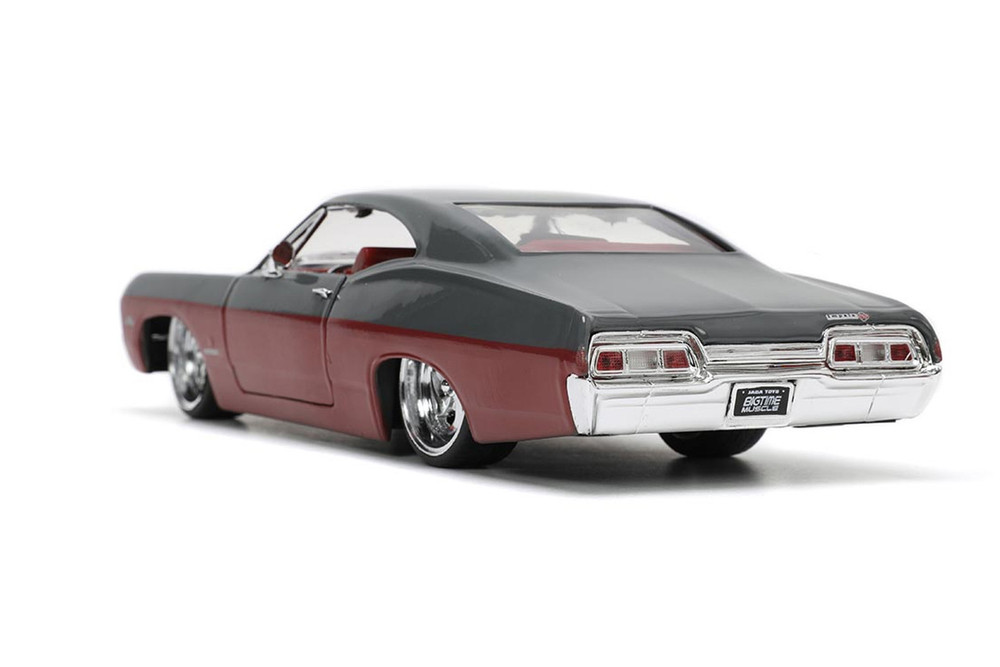 1967 Chevy Impala SS, Gray /Burgundy - Jada Toys 33864 - 1/24