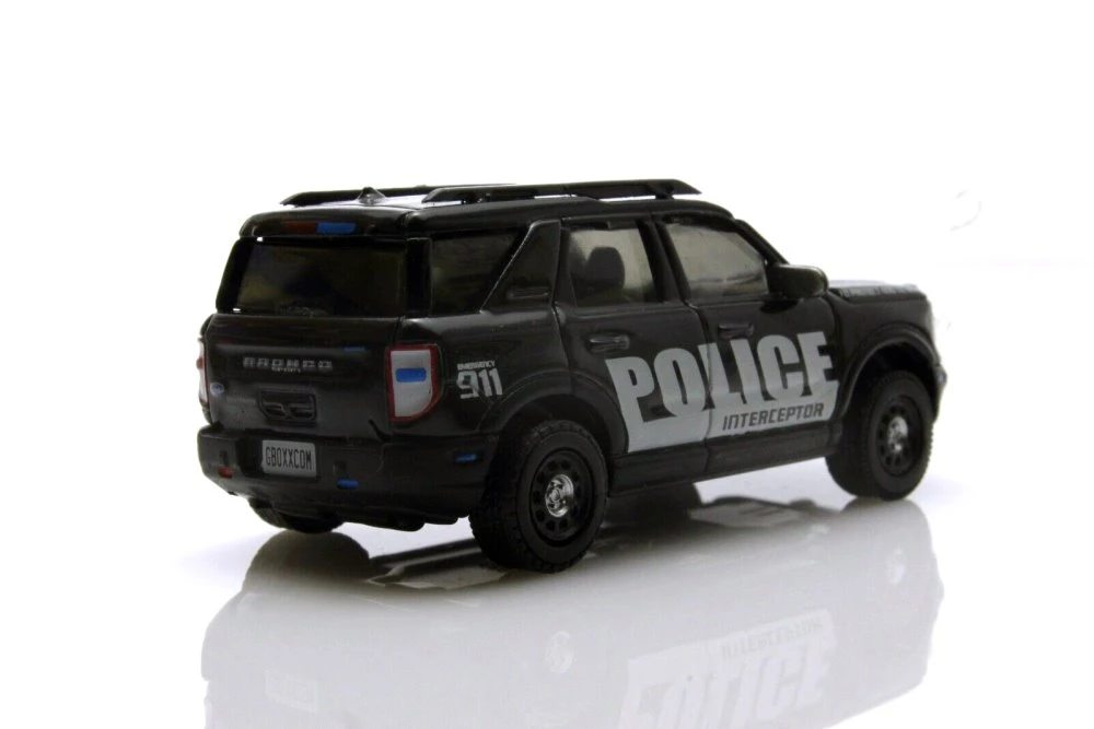 2021 Ford Bronco Sport - Police Interceptor, Black - Greenlight 30339 - 1/64 scale Diecast Car