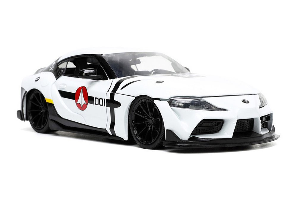 2020 Toyota Supra w/ Roy Focker Figurine, White - Jada Toys 33682