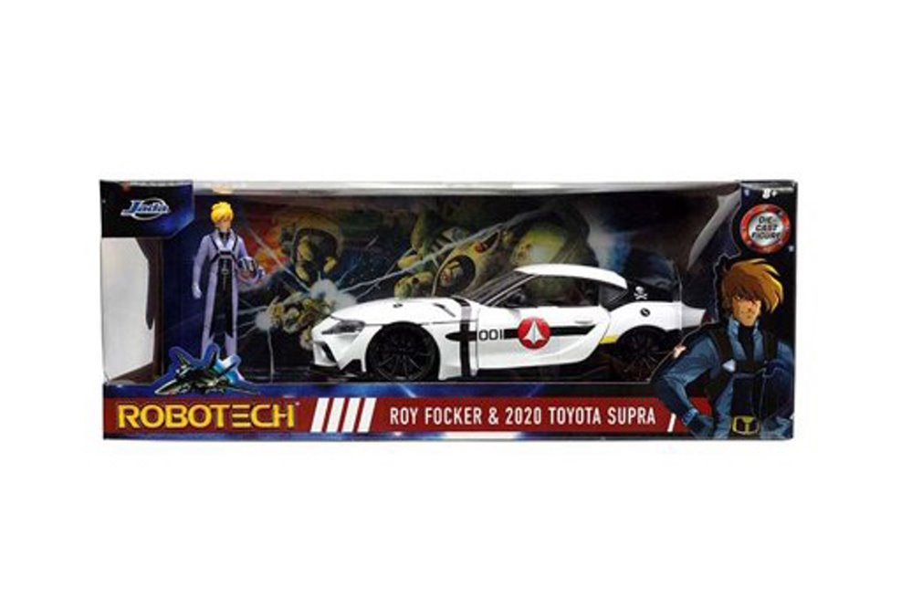 2020 Toyota Supra w/ Roy Focker Figurine, White - Jada Toys 33682