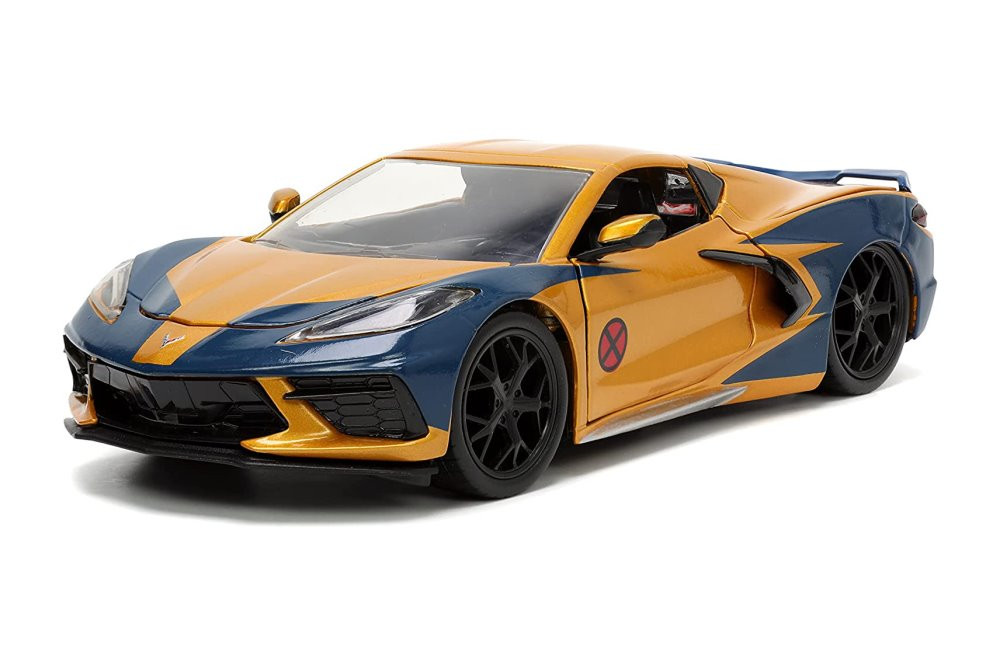 2020 Chevy Corvette Stingray w/ Wolverine, Marvel Cars - Jada Toys