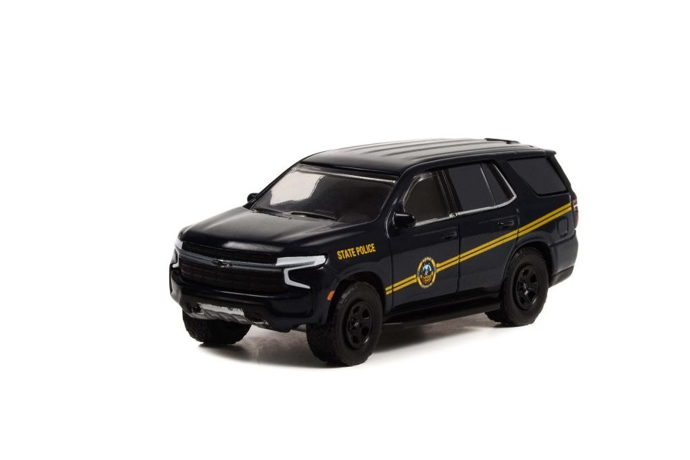 2021 Chevy Tahoe Police Pursuit Vehicle, Black - Greenlight 30343 - 1/64  scale Diecast Car