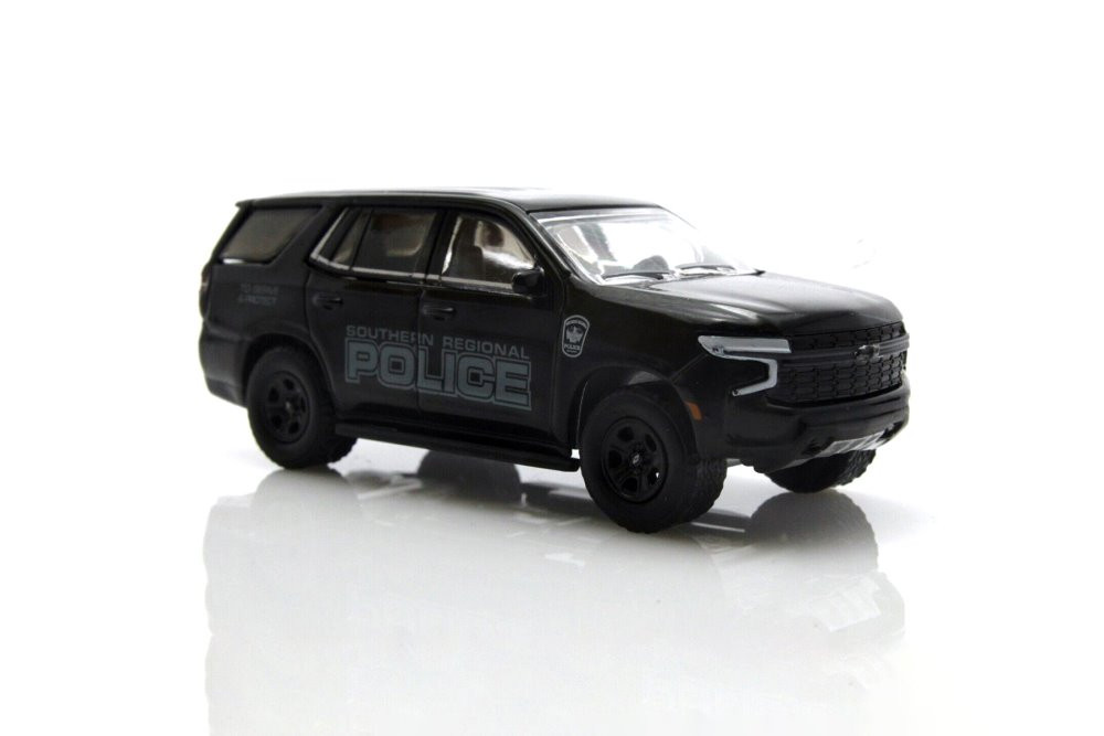 2021 Chevy Tahoe Police Pursuit Vehicle, Black - Greenlight 30342 - 1/64 scale Diecast Car