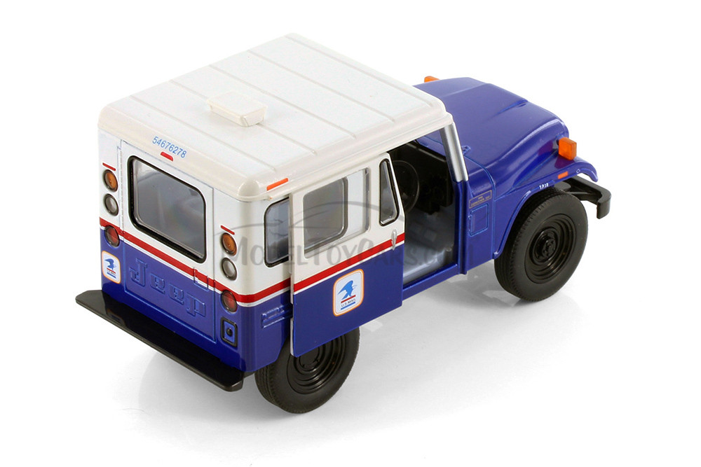 Jeep DJ-5B USPS, Blue /White - Kinsmart 5439D - 1/26 scale Diecast Model Toy Car