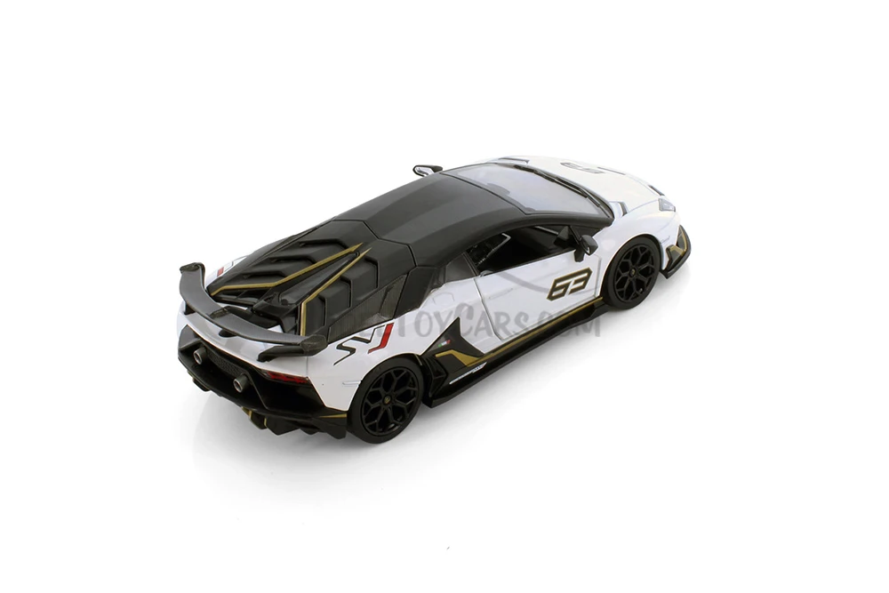 Lamborghini Aventador SVJ, White - Showcasts 68269D - 1/24 scale Diecast Model Toy Car