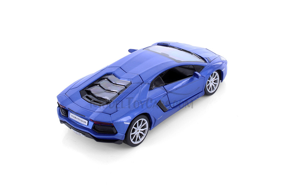Lamborghini Aventador LP700-4 Coupé, Blue - Showcasts 68254D - 1/24 scale Diecast Model Toy Car (1 car, no box)