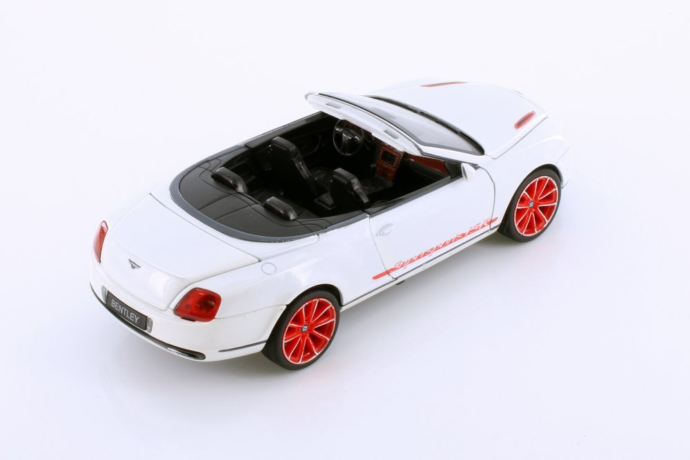 Bentley Continental Supersport Convertible ISR, White - Showcasts  ® 68259D - 1/24 scale Diecast Car