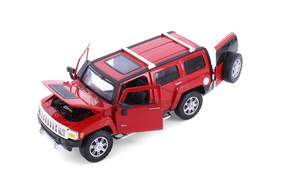 Hummer H3, Red - Showcasts 68240D - 1/24 scale Diecast Model Toy