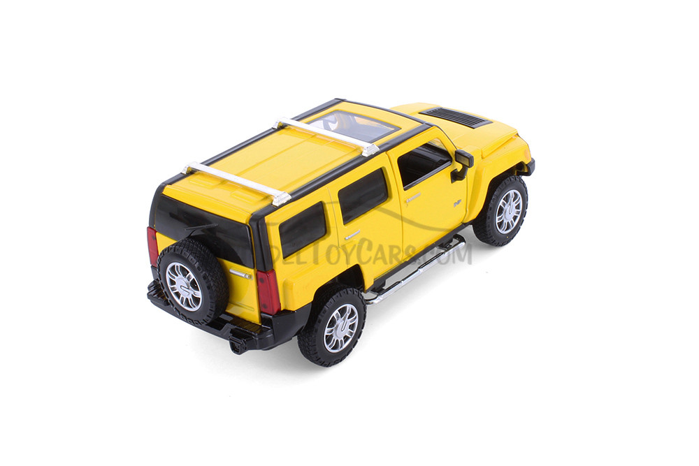 Hummer H3, Yellow - Showcasts 68240D - 1/24 scale Diecast Model Toy Car