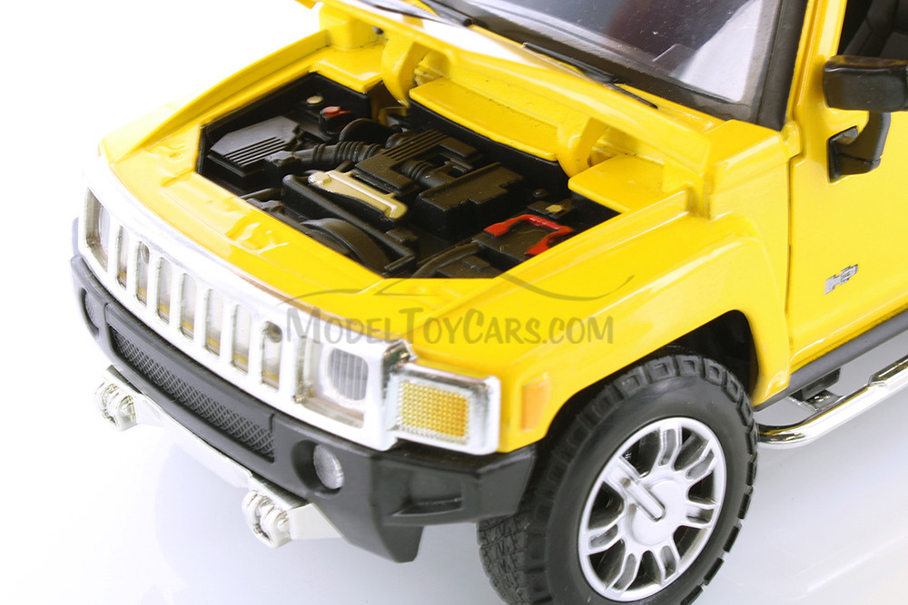 Hummer H3, Yellow - Showcasts 68240D - 1/24 scale Diecast Model Toy Car