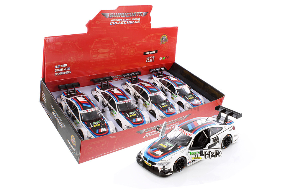 BMW M4 DTM, White - Showcasts 68256D - 1/24 scale Diecast Model Toy Car