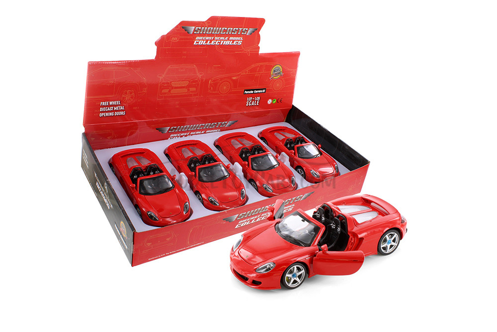 Porsche Carrera GT, Red - Showcasts 68242D - 1/24 scale Diecast Model Toy Car