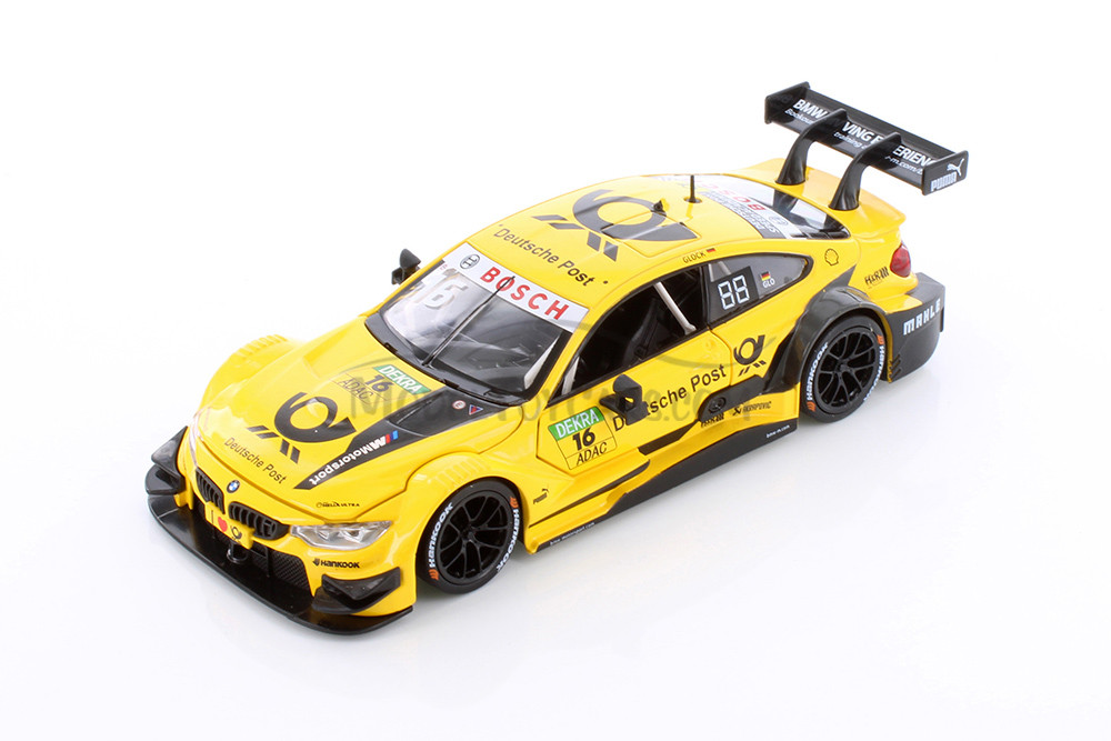 BMW M4 DTM, Yellow - Showcasts® 68256D - 1/24 scale Diecast Model Toy Car