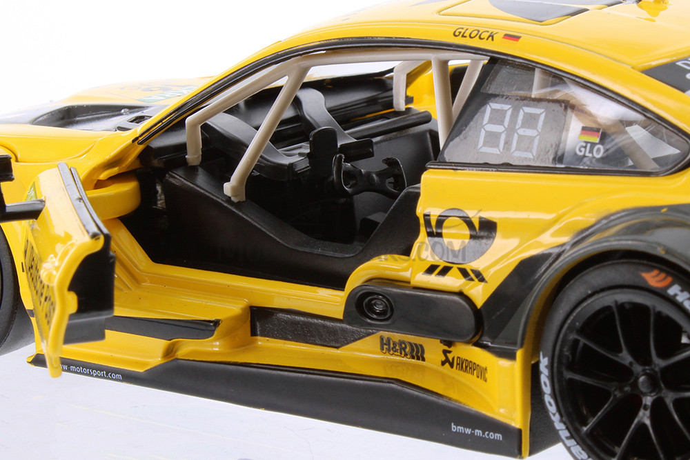 BMW M4 DTM, Yellow - Showcasts® 68256D - 1/24 scale Diecast Model Toy Car