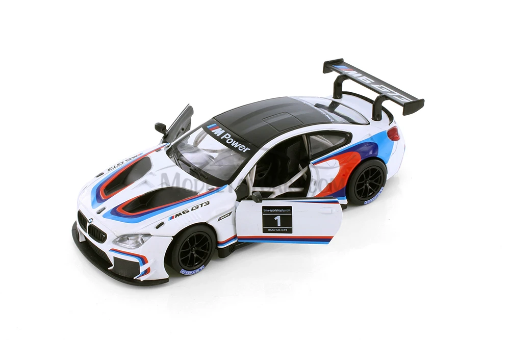 BMW M6 GT3, White - Showcasts 68255D - 1/24 scale Diecast Model Toy Car