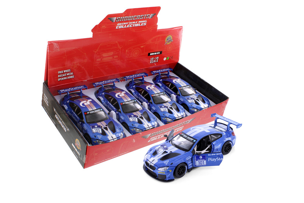 BMW M6 GT3, Blue - Showcasts 68255D - 1/24 scale Diecast Model Toy Car