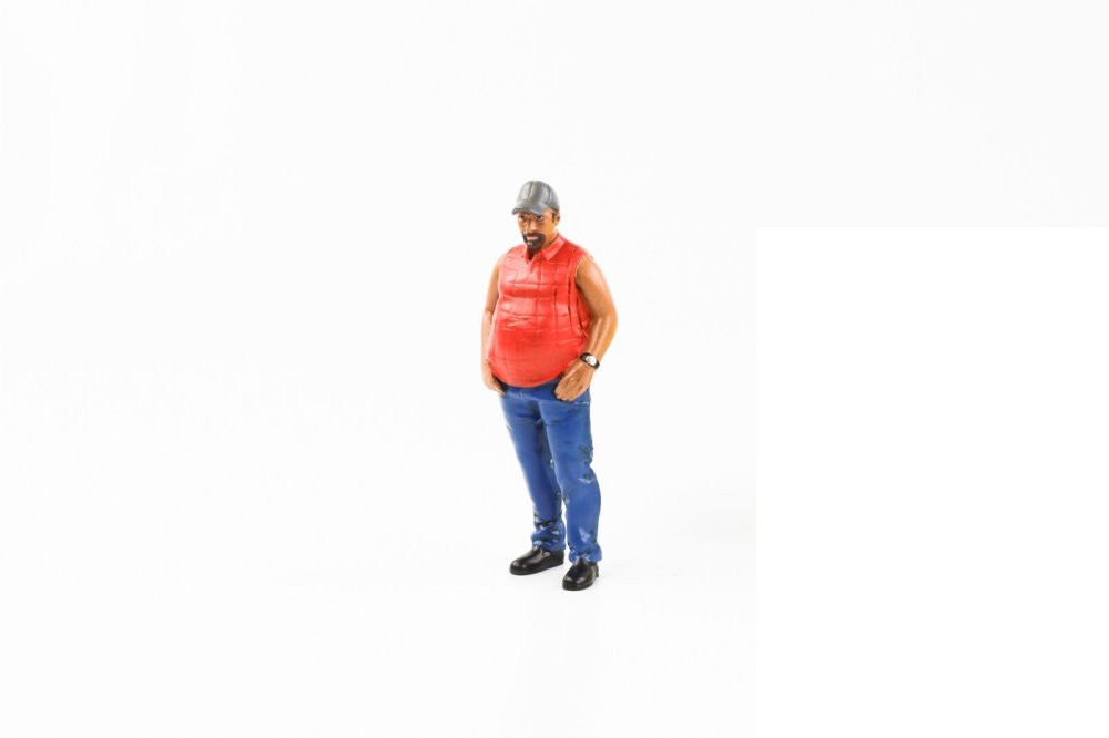 Campers Figure 1, Orange - American Diorama 76434 - 1/24 scale Figurine - Diorama Accessory