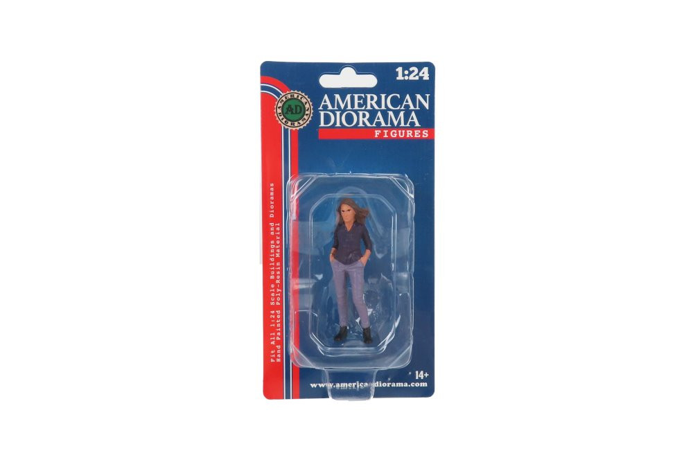 Car Meet 3 Figure 5, Blue - American Diorama 76430 - 1/24 scale Figurine - Diorama Accessory