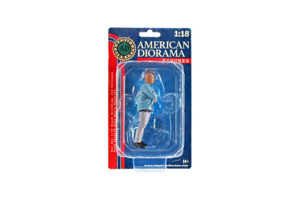 Car Meet 3 Figure 6, Blue - American Diorama 76331 - 1/18 scale Figurine - Diorama Accessory