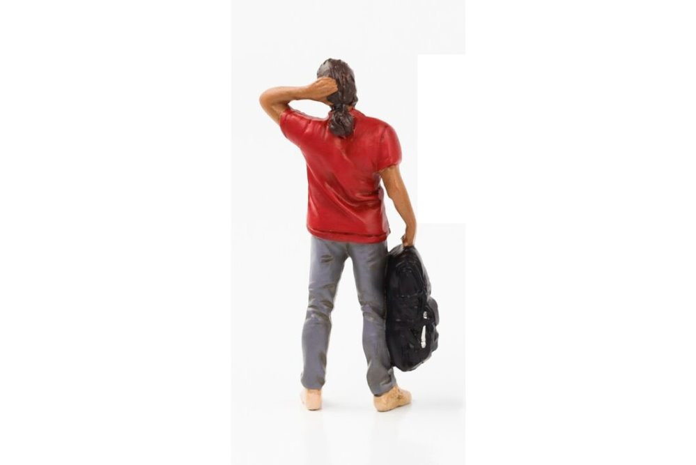 Campers Figure 4, Red - American Diorama 76337 - 1/18 scale Figurine - Diorama Accessory