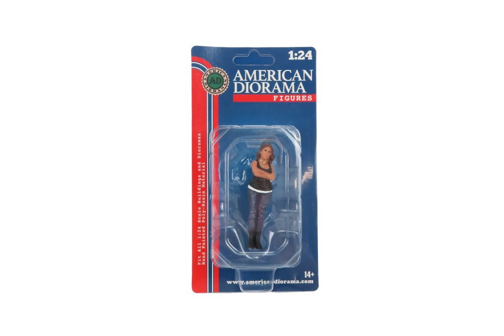 Car Meet 3 Figure 2, Black - American Diorama 76427 - 1/24 scale Figurine - Diorama Accessory