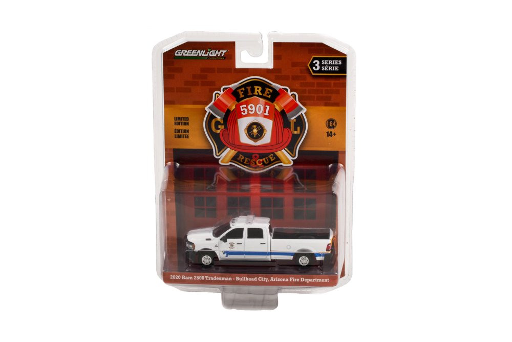 2020 Dodge Ram 2500 Tradesman Pickup, White - Greenlight 67030F/48 - 1/64 scale Diecast Car