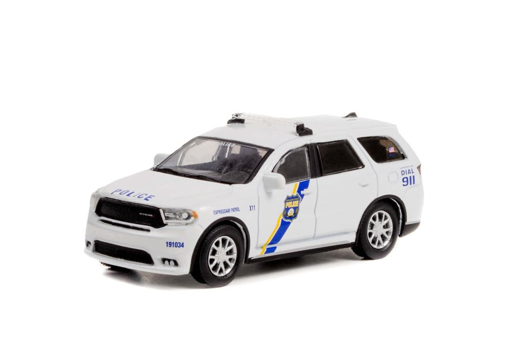 2019 Dodge Durango Police, White - Greenlight 42990E/48 - 1/64 scale Diecast Model Toy Car