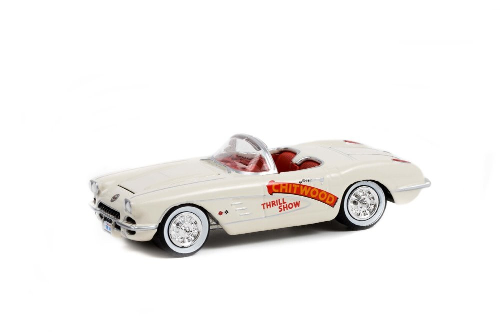 1958 Chevy Corvette, Cream/Ivory - Greenlight 30330/48 - 1/64 scale Diecast Model Toy Car