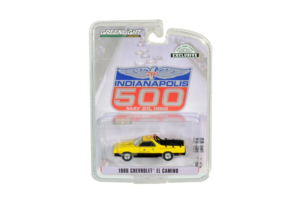 1986 Chevy El Camino SS, Yellow - Greenlight 30311/48 - 1/64 scale Diecast Model Toy Car