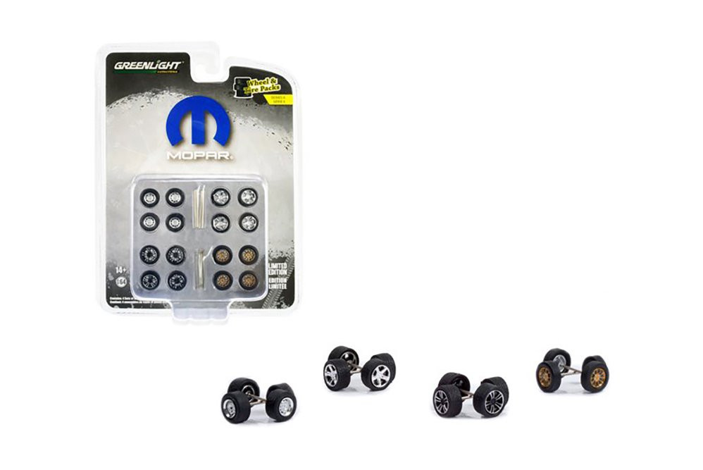 Auto Body Shop - Mopar Rubber Tires Set- Greenlight 16110C - 1/64 scale Diecast Accessory