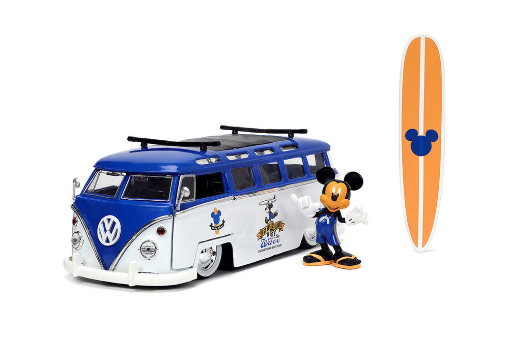 Volkswagen Combi 1963 Avec Figurine Mickey - Modèle Réduit 1:24 Jada 33179 - Neuf
