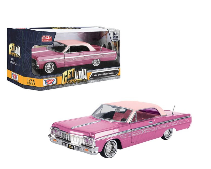 1964 Chevy Impala SS, Pink - Motor Max 79021PKP - 1/24 scale