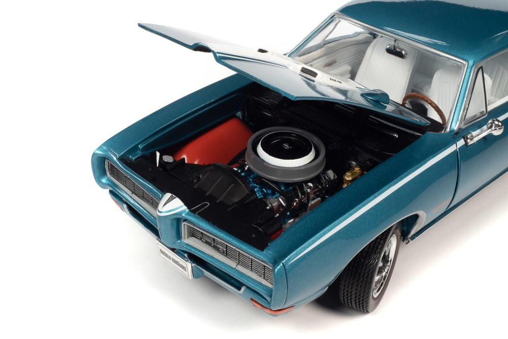 1968 Pontiac Royal Bobcat GTO, Turquoise - Auto World AMM1277 - 1/18 Scale Diecast Model Toy Car