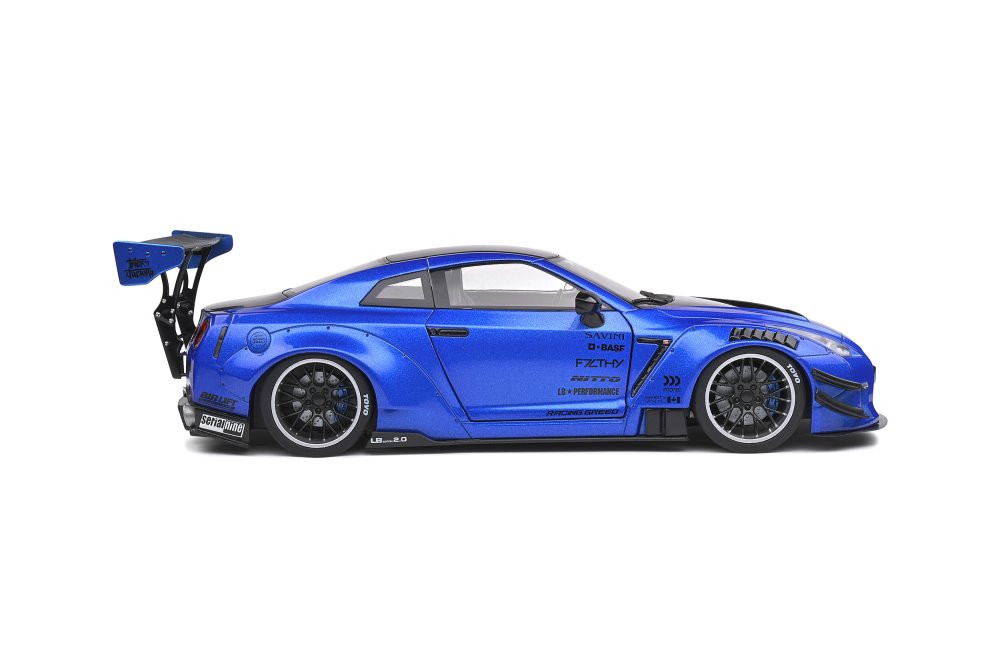 2020 Nissan GT-R with Liberty Walk Body Kit 2.0, Blue - Solido S1805801 ...