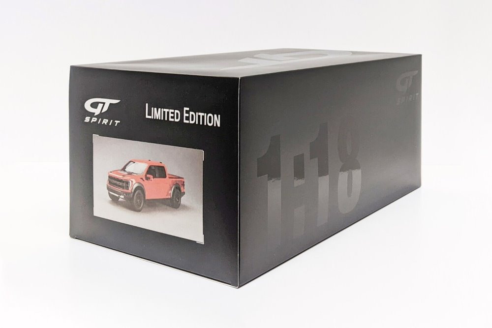 2022 Ford F150 Raptor Pickup Truck, Code Orange - GT Spirit GT377 - 1/18 Scale Resin Model Toy Car