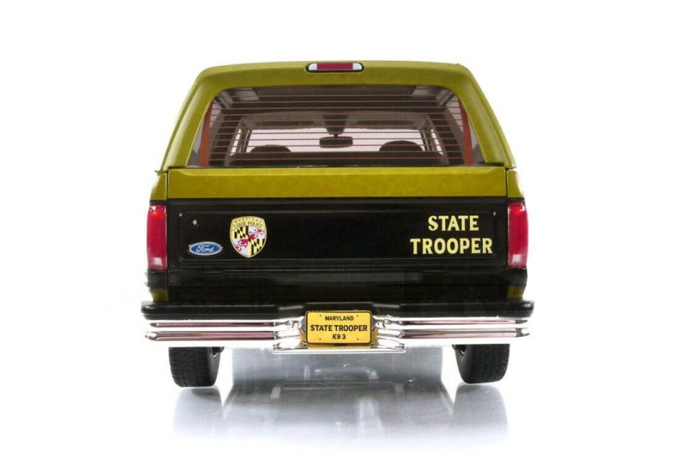1996 Ford Bronco Maryland State Police, Green/Black - Greenlight 19113 - 1/18 Scale Diecast Car