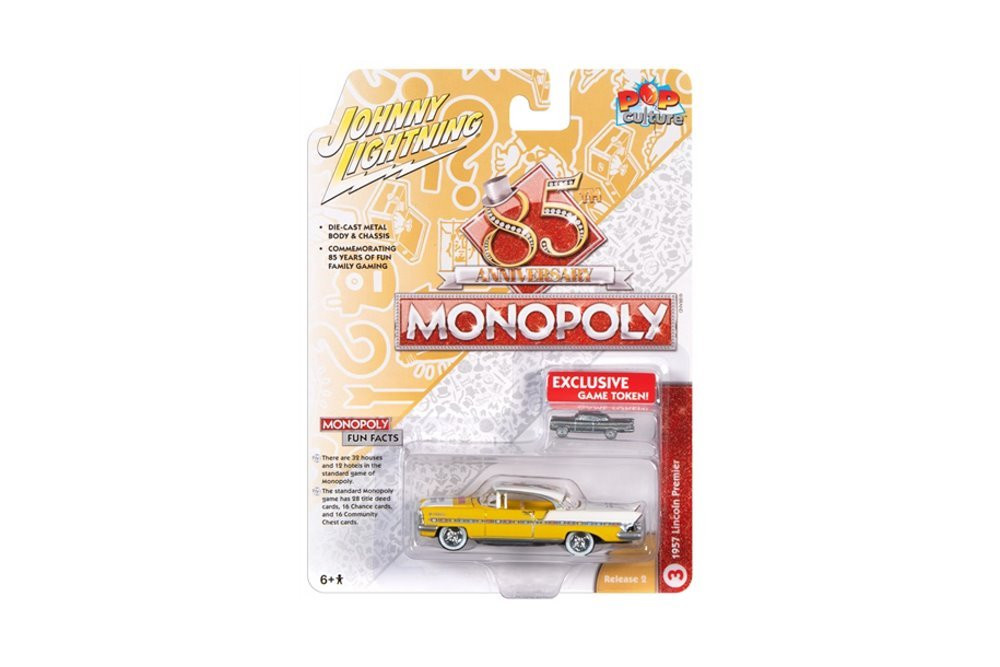 Monopoly Diecast Car Package - Three 1/64 Scale Diecast Model Cars